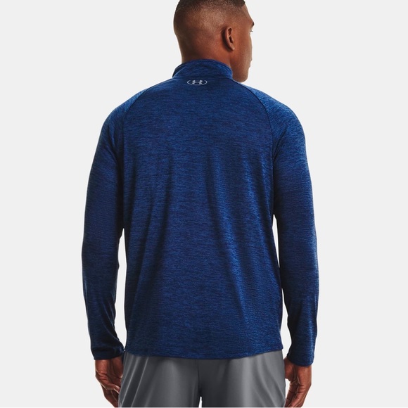 UNDER ARMOUR Tech™ ½ Zip Men’s Medium Blue Long Sleeve - Picture 2 of 6